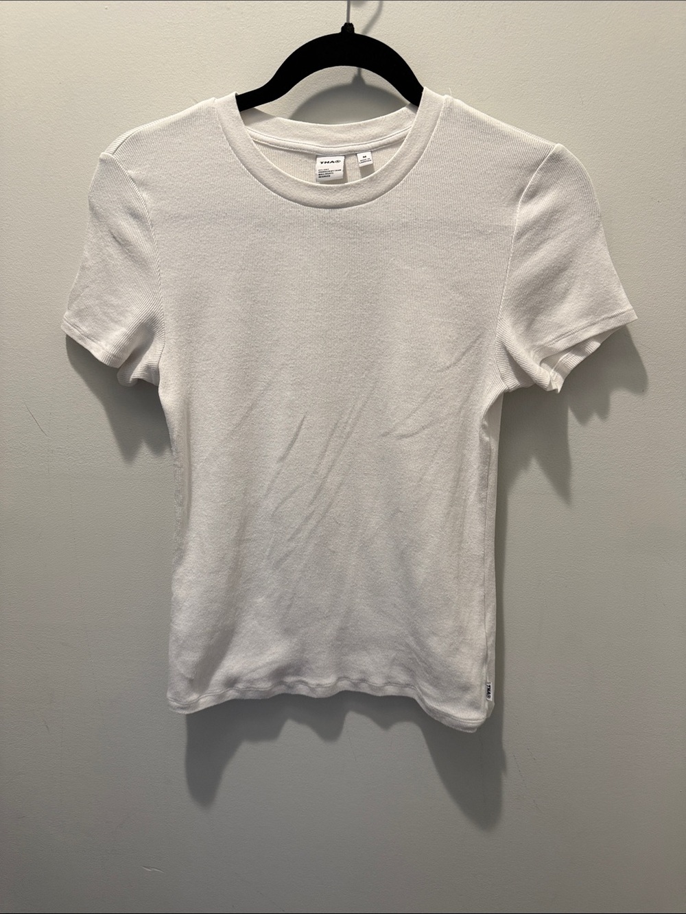 TNA ribbed white tee in size medium
